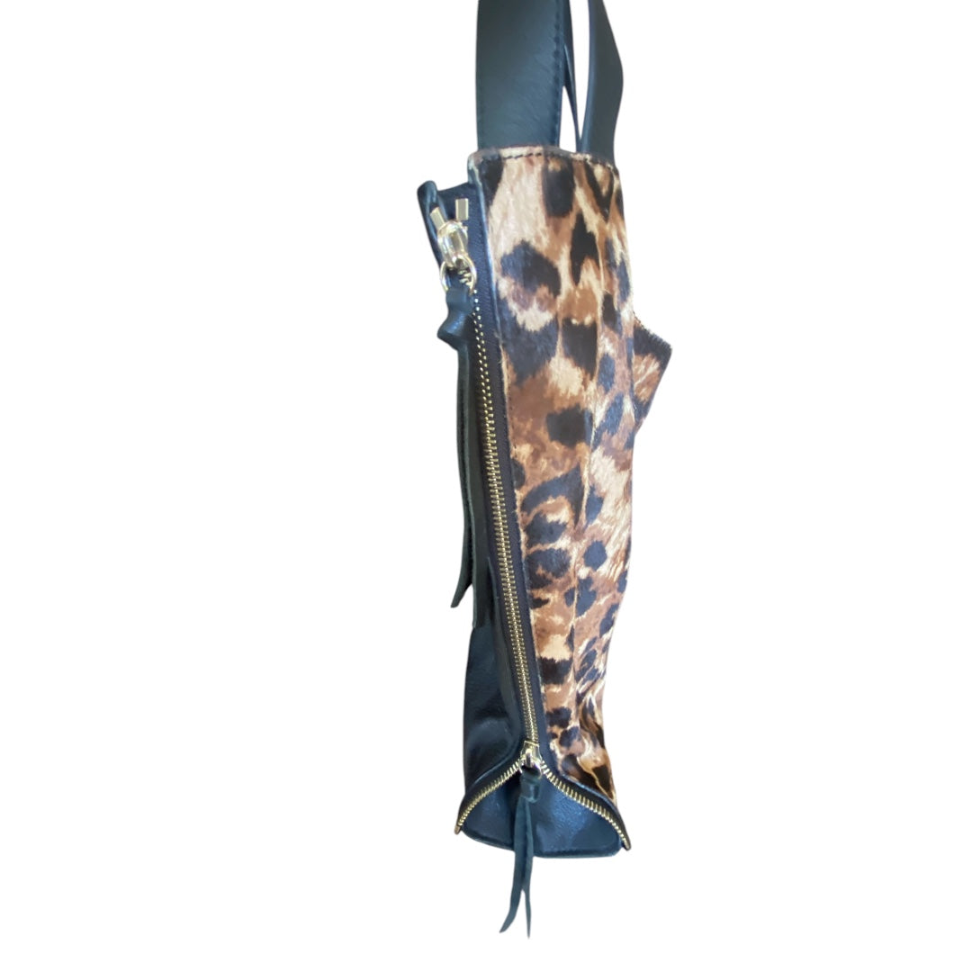 Vince Camuto Large Handbag Leather & Cow Hair W/ Animal Print