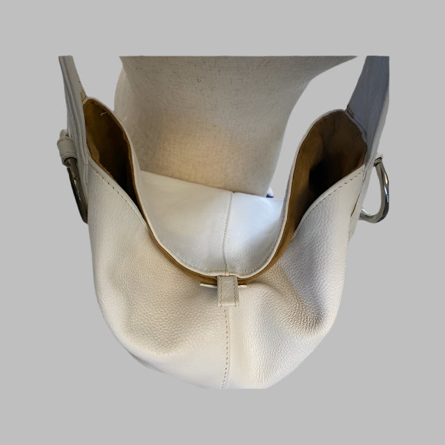 Tod's Italian White Leather Tote Bag