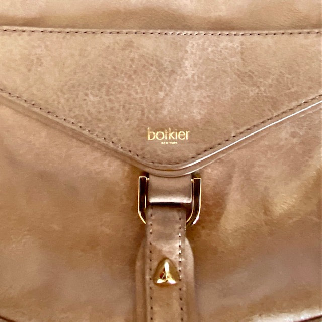 Botkier New York Designer Genuine Leather In Beige Crossbody Bag