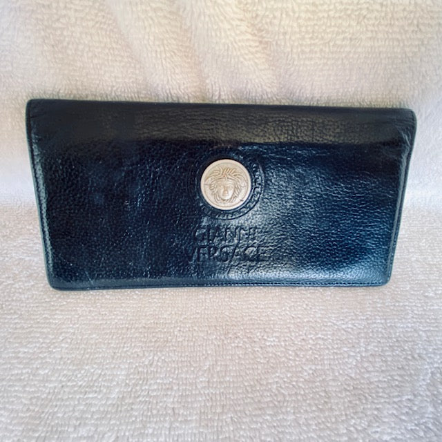Authentic Rare Gianni Versace Madusa Head Bi-Fold Wallet